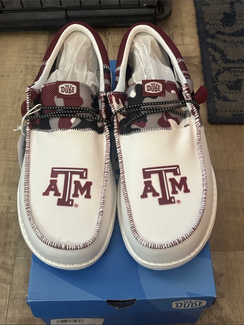Hey Dude Maroon & White Texas A&M Canvas Slip-Ons